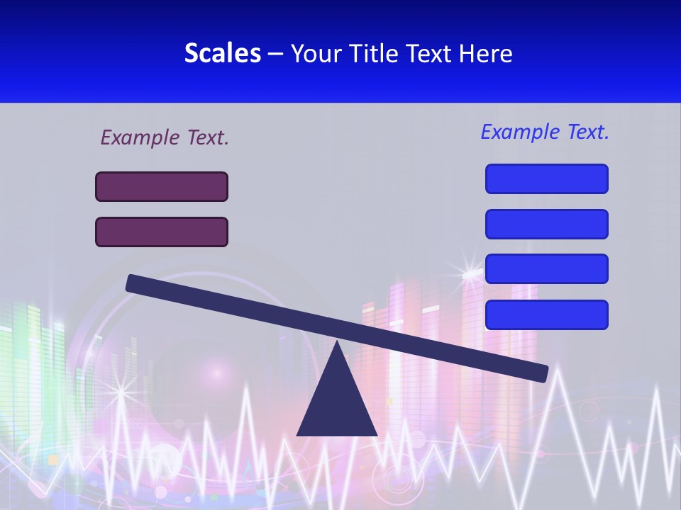 A Colorful Abstract Background With Sound Waves PowerPoint Template