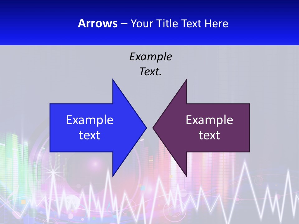 A Colorful Abstract Background With Sound Waves PowerPoint Template