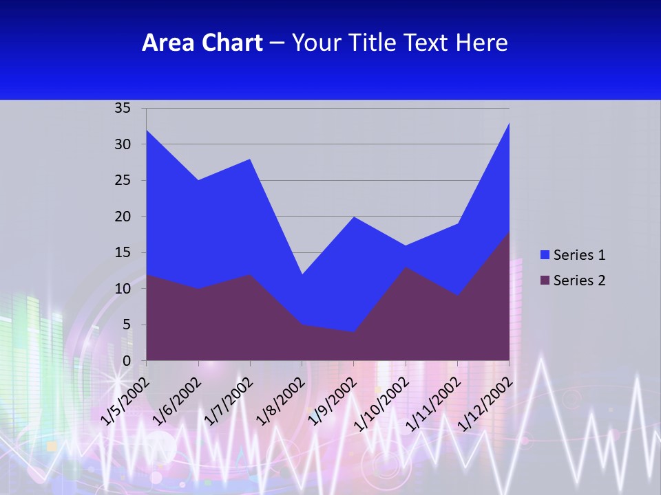 A Colorful Abstract Background With Sound Waves PowerPoint Template