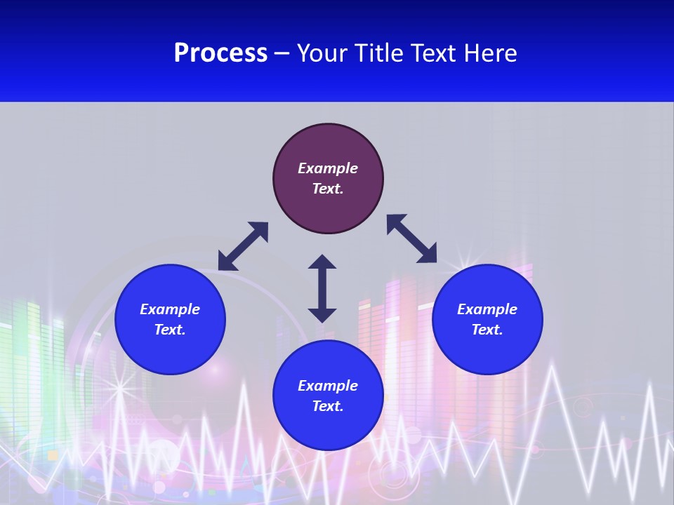 A Colorful Abstract Background With Sound Waves PowerPoint Template