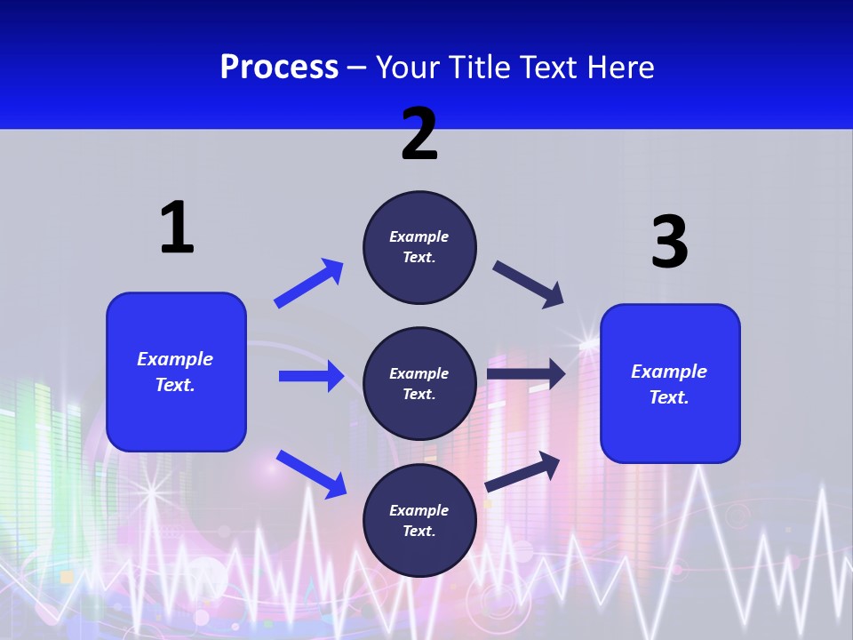 A Colorful Abstract Background With Sound Waves PowerPoint Template