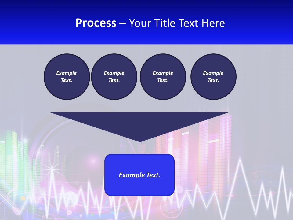A Colorful Abstract Background With Sound Waves PowerPoint Template