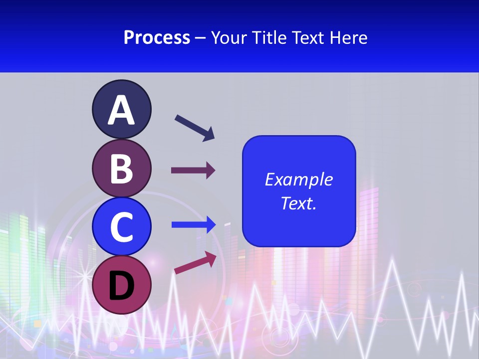 A Colorful Abstract Background With Sound Waves PowerPoint Template