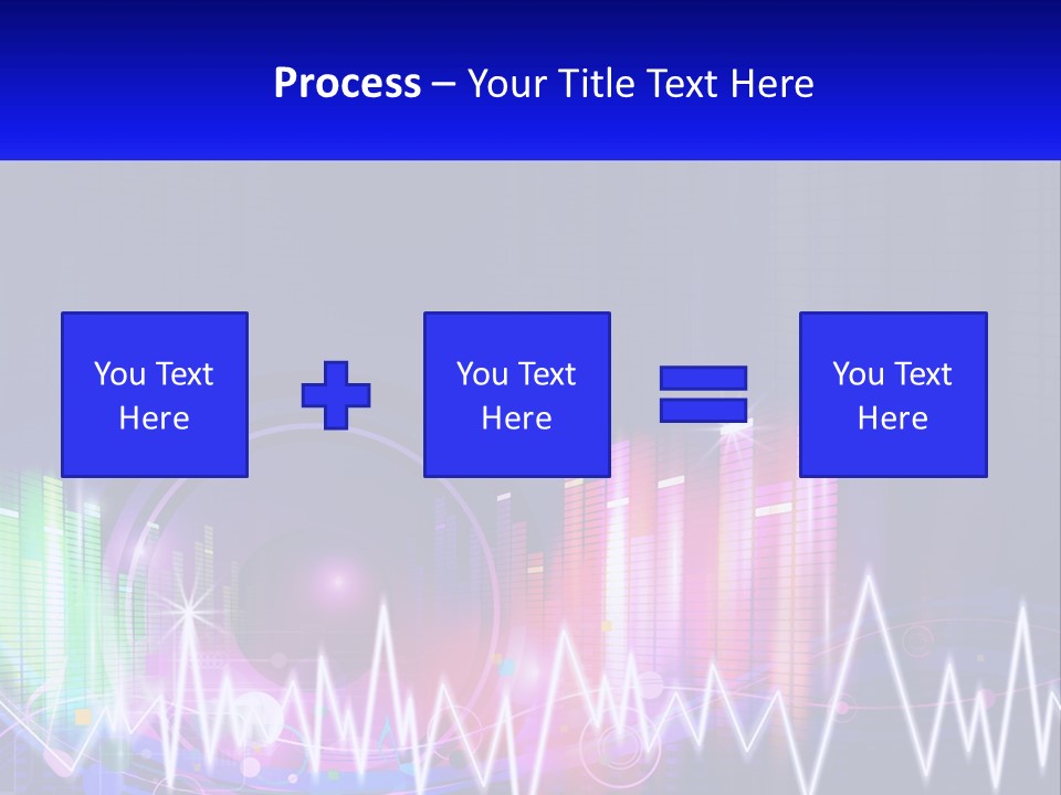 A Colorful Abstract Background With Sound Waves PowerPoint Template