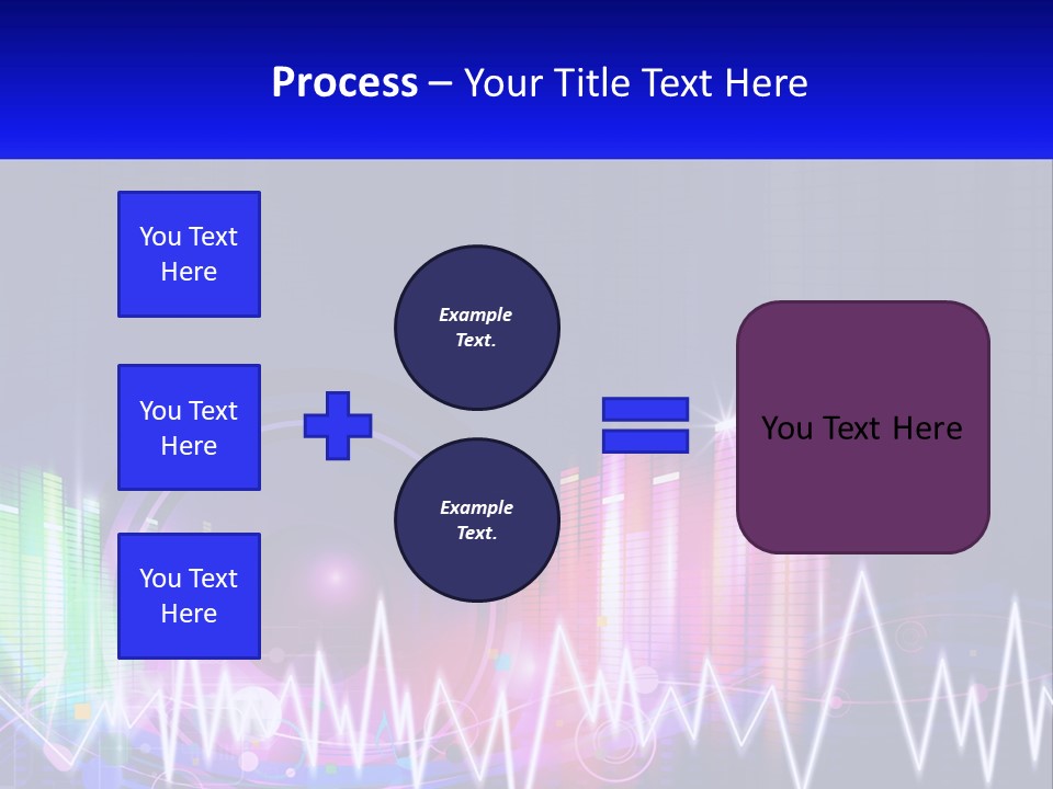 A Colorful Abstract Background With Sound Waves PowerPoint Template