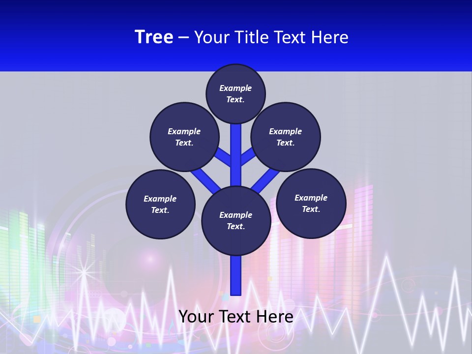 A Colorful Abstract Background With Sound Waves PowerPoint Template