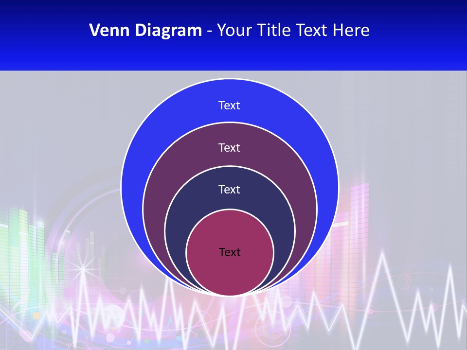 A Colorful Abstract Background With Sound Waves PowerPoint Template