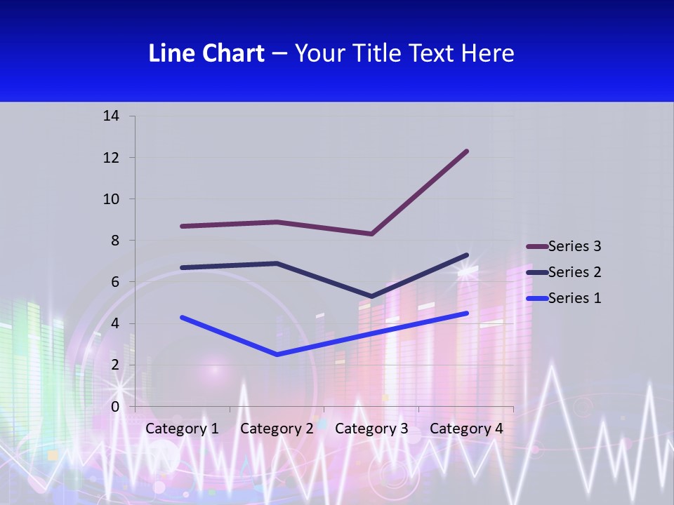 A Colorful Abstract Background With Sound Waves PowerPoint Template