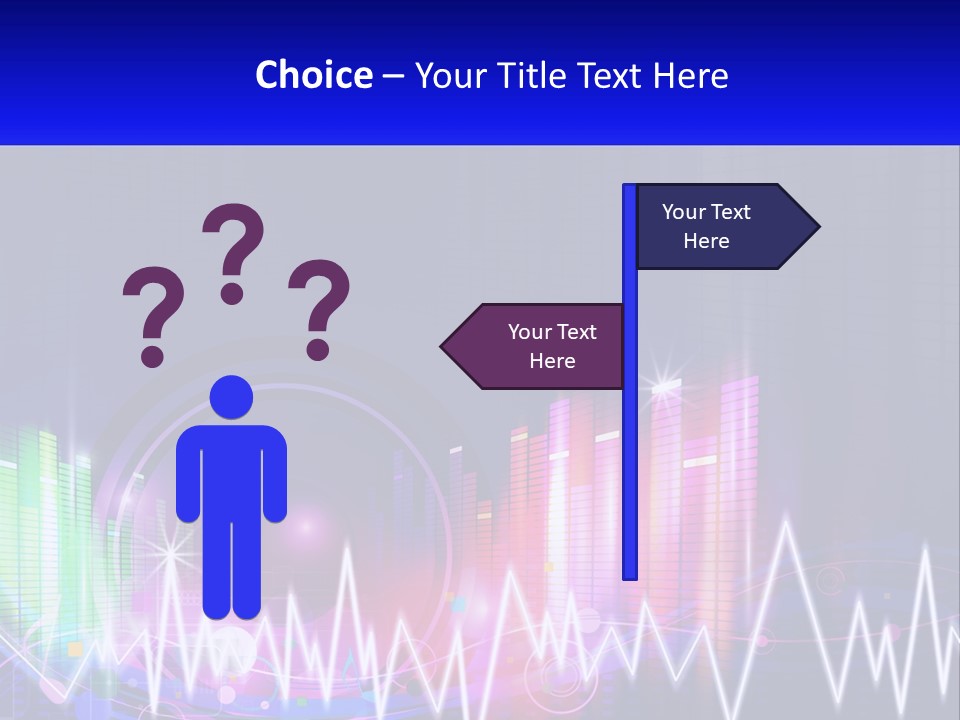 A Colorful Abstract Background With Sound Waves PowerPoint Template