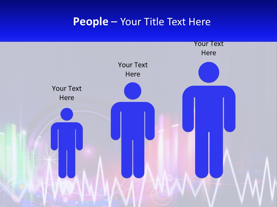 A Colorful Abstract Background With Sound Waves PowerPoint Template