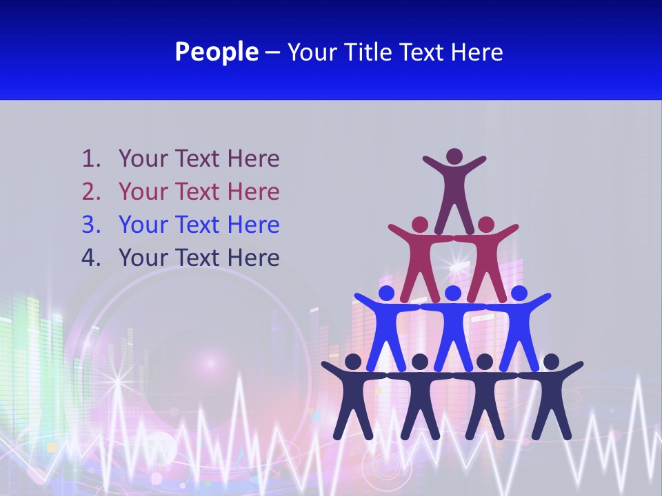 A Colorful Abstract Background With Sound Waves PowerPoint Template