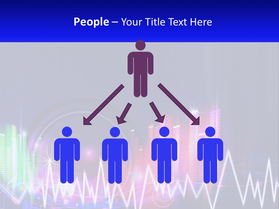 A Colorful Abstract Background With Sound Waves PowerPoint Template