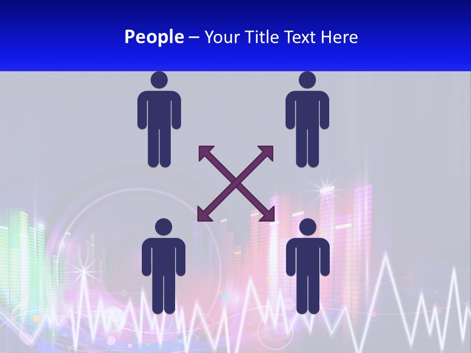 A Colorful Abstract Background With Sound Waves PowerPoint Template