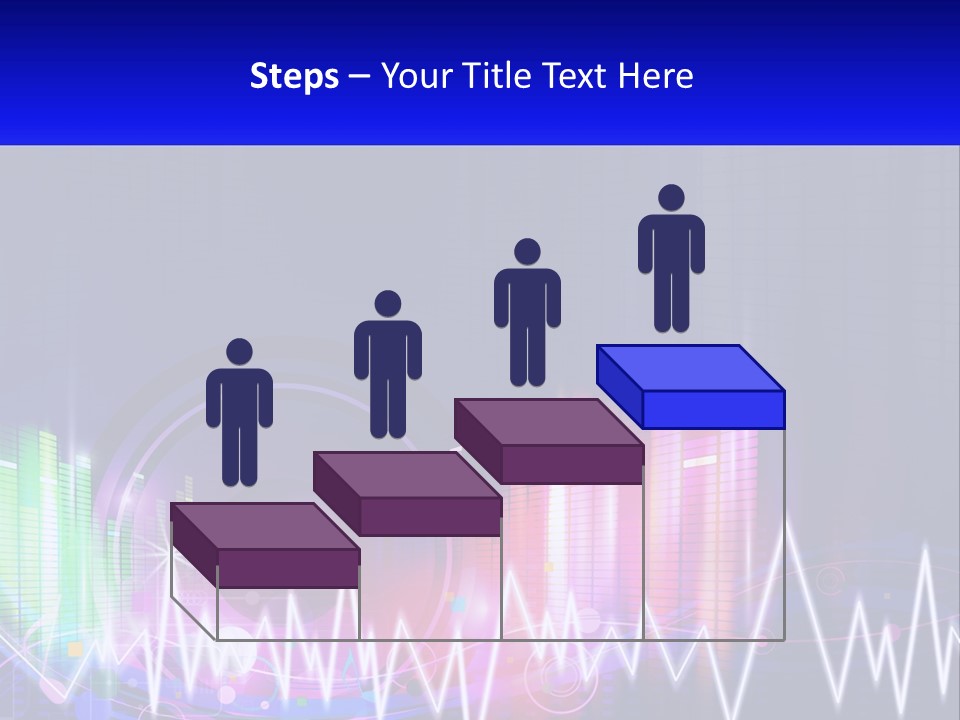 A Colorful Abstract Background With Sound Waves PowerPoint Template