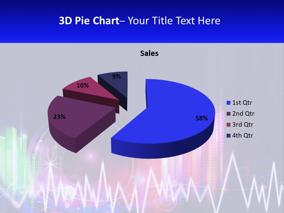 A Colorful Abstract Background With Sound Waves PowerPoint Template