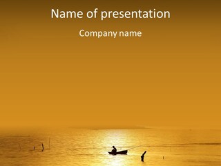A Person In A Boat On A Body Of Water PowerPoint Template