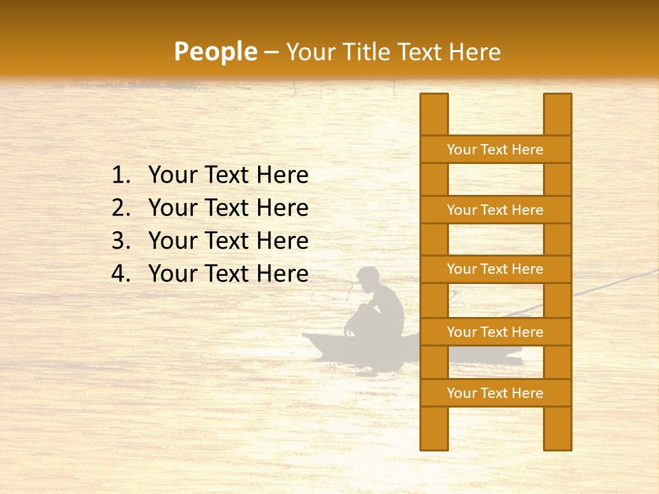 A Person In A Boat On A Body Of Water PowerPoint Template