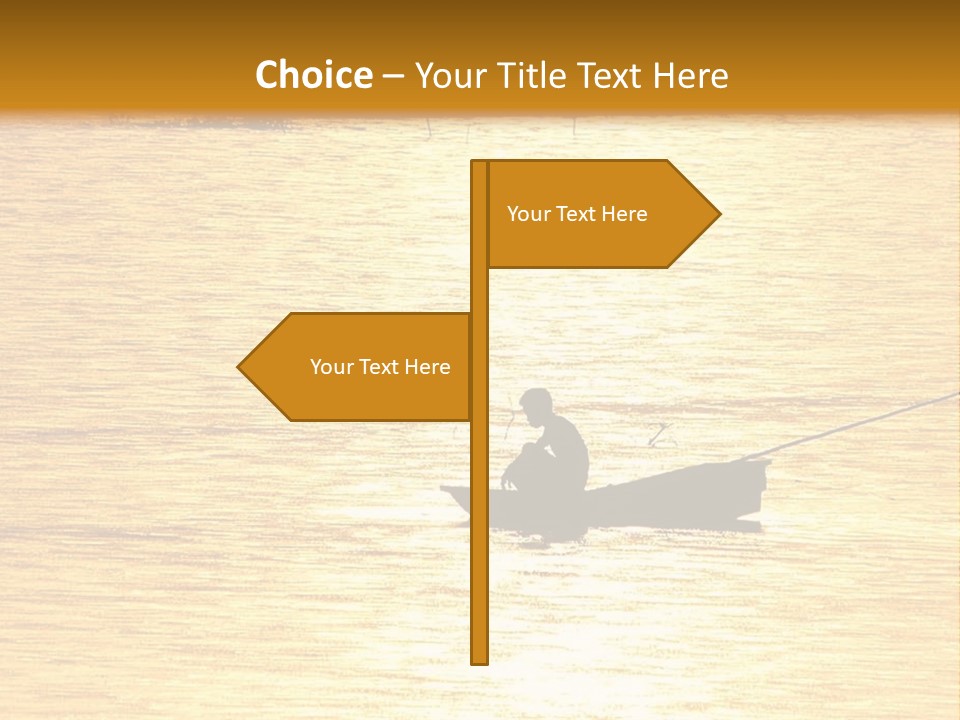 A Person In A Boat On A Body Of Water PowerPoint Template