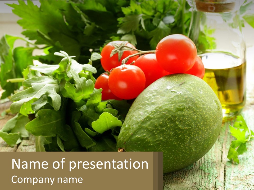 A Bunch Of Vegetables Sitting On Top Of A Wooden Table PowerPoint Template
