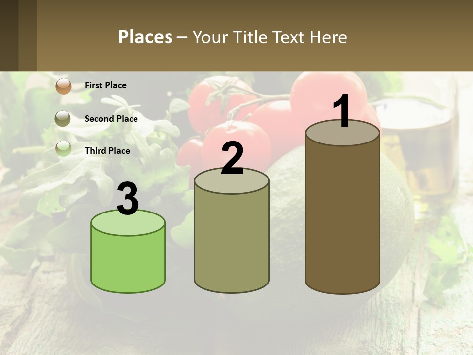 A Bunch Of Vegetables Sitting On Top Of A Wooden Table PowerPoint Template