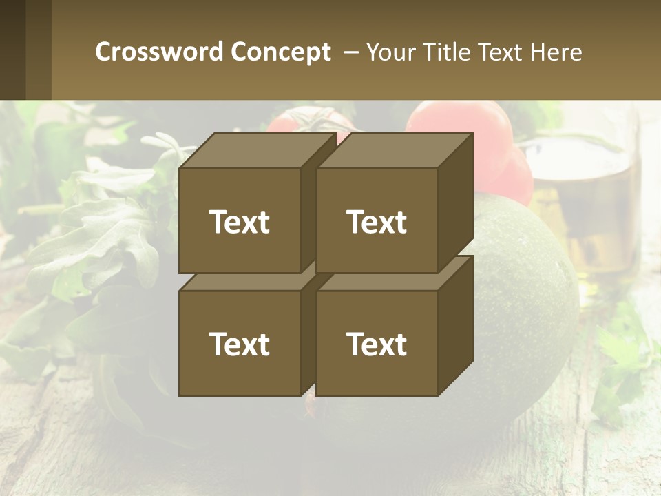 A Bunch Of Vegetables Sitting On Top Of A Wooden Table PowerPoint Template