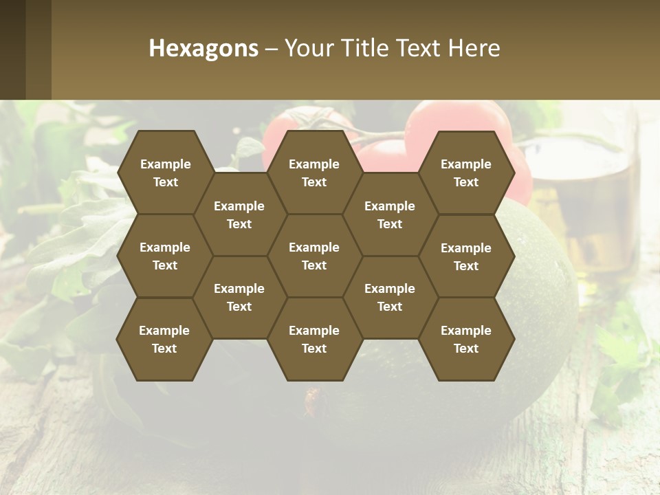 A Bunch Of Vegetables Sitting On Top Of A Wooden Table PowerPoint Template