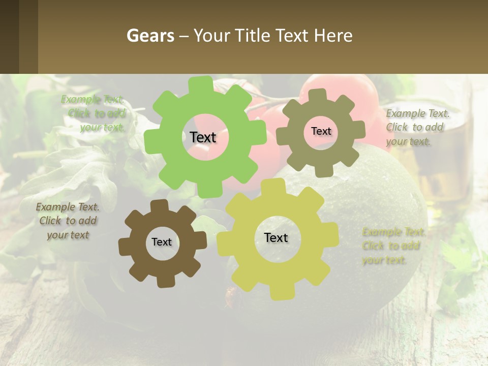 A Bunch Of Vegetables Sitting On Top Of A Wooden Table PowerPoint Template