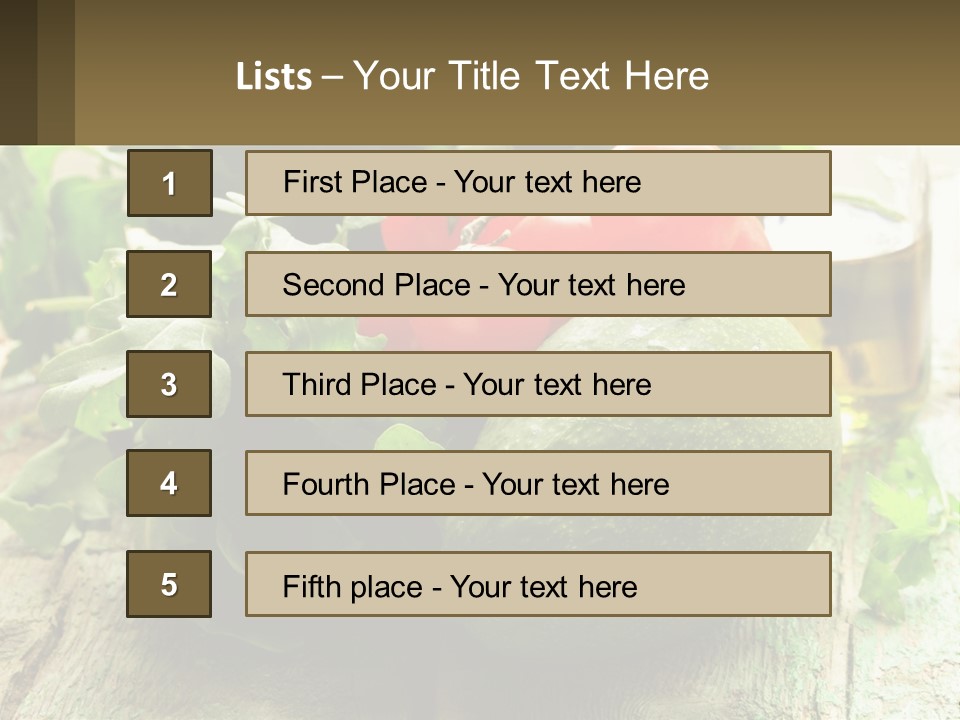 A Bunch Of Vegetables Sitting On Top Of A Wooden Table PowerPoint Template