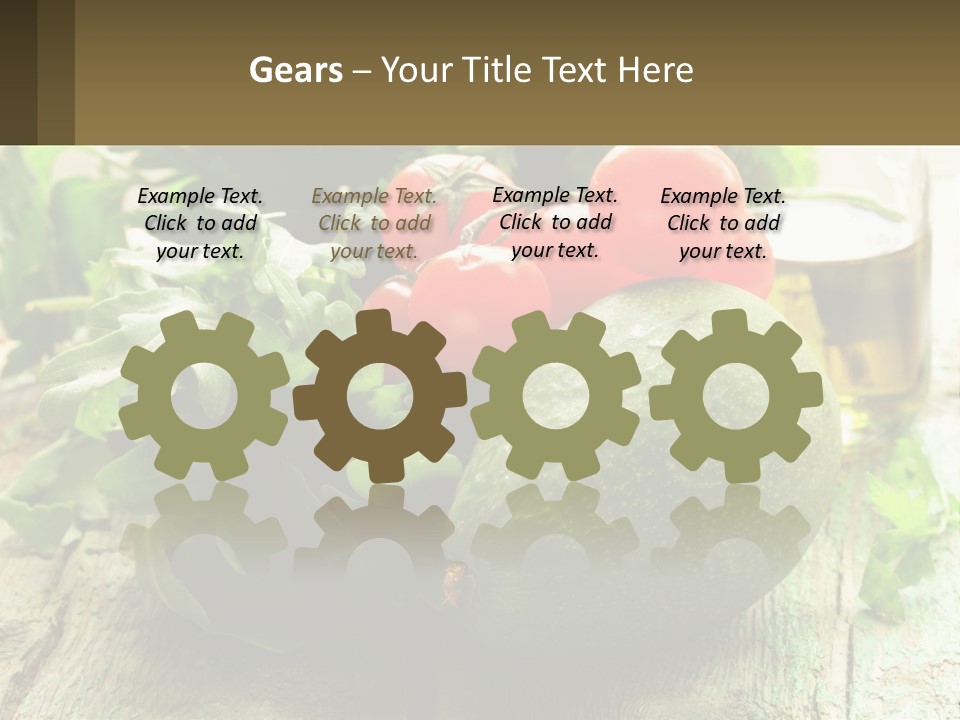 A Bunch Of Vegetables Sitting On Top Of A Wooden Table PowerPoint Template