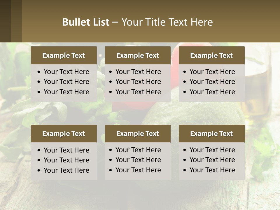 A Bunch Of Vegetables Sitting On Top Of A Wooden Table PowerPoint Template