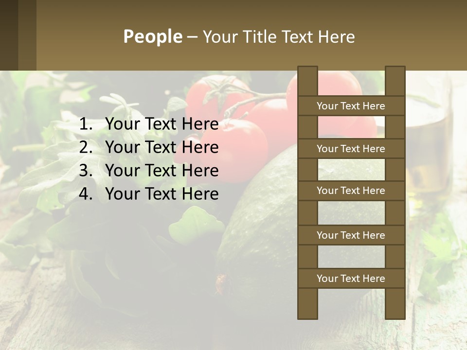 A Bunch Of Vegetables Sitting On Top Of A Wooden Table PowerPoint Template