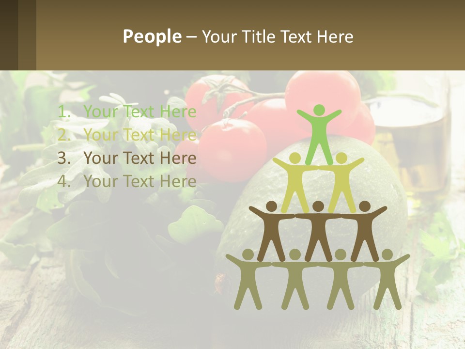 A Bunch Of Vegetables Sitting On Top Of A Wooden Table PowerPoint Template