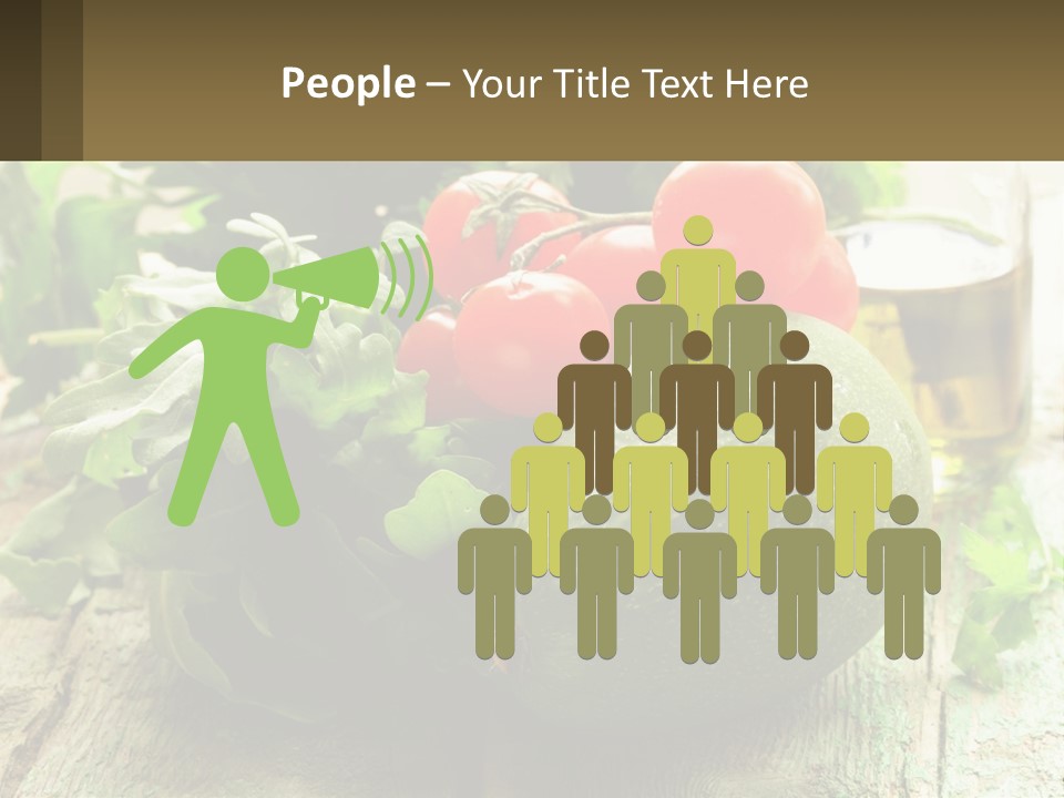 A Bunch Of Vegetables Sitting On Top Of A Wooden Table PowerPoint Template