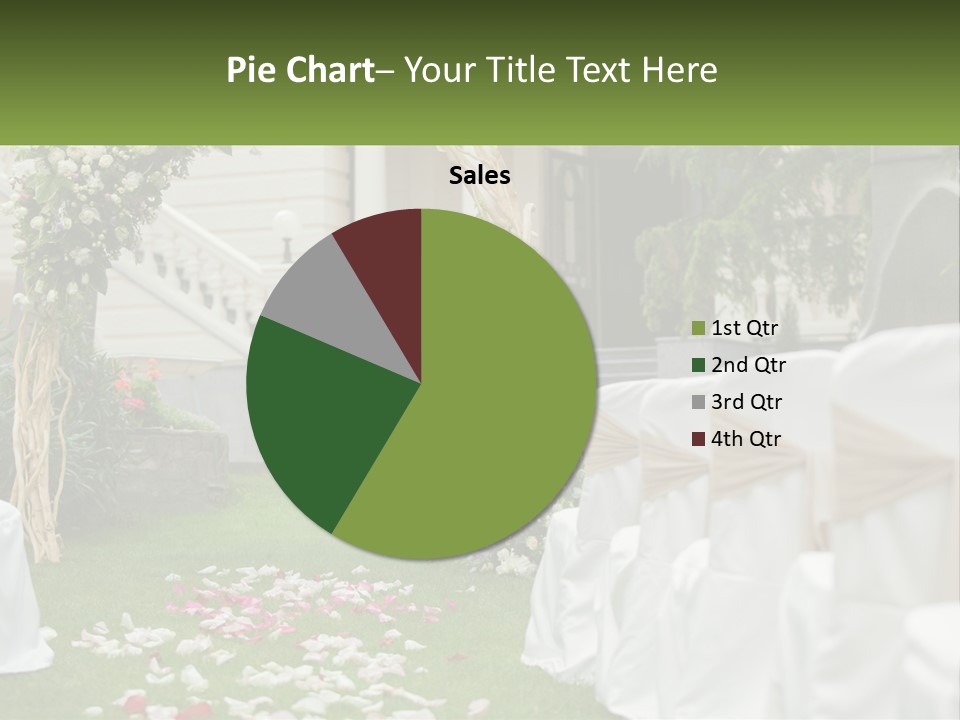 A Wedding Ceremony With White And Pink Flowers PowerPoint Template