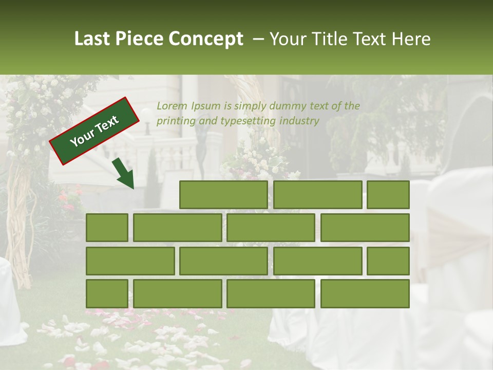 A Wedding Ceremony With White And Pink Flowers PowerPoint Template