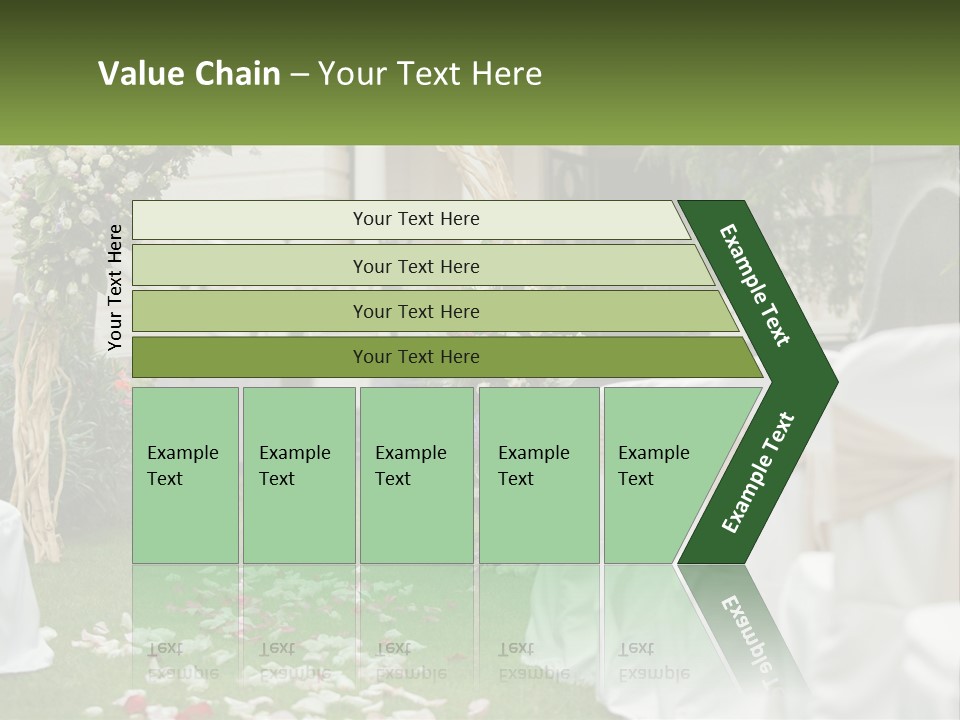 A Wedding Ceremony With White And Pink Flowers PowerPoint Template