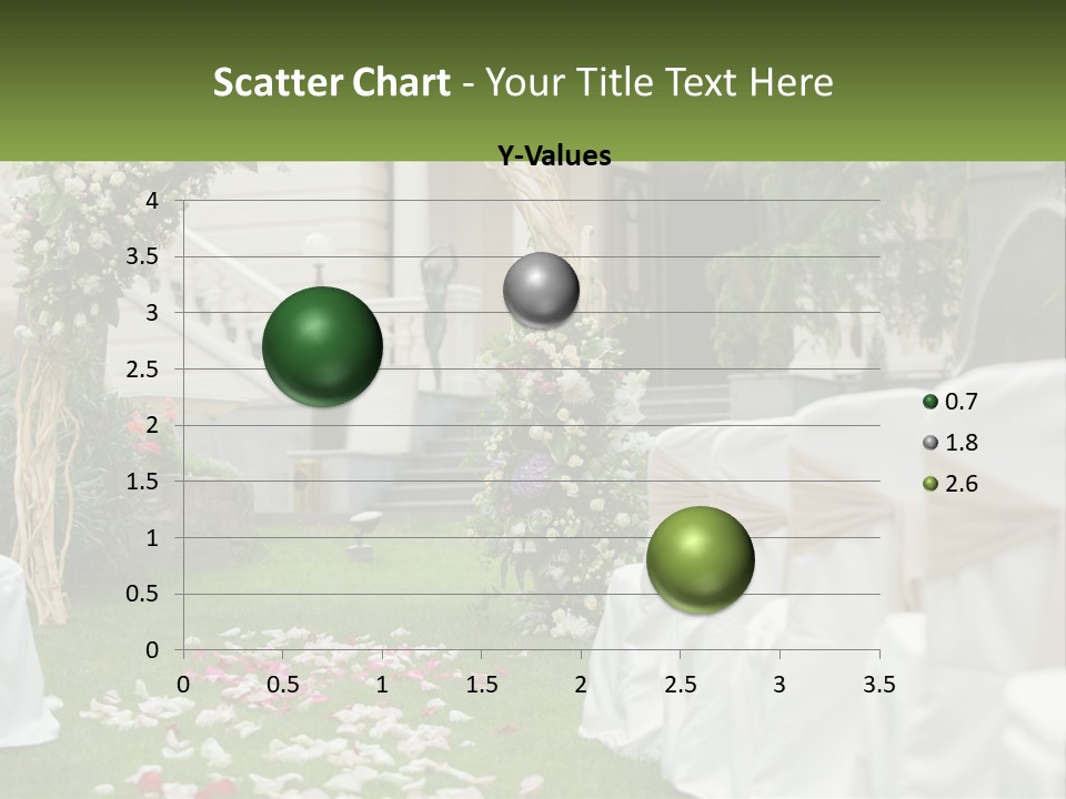 A Wedding Ceremony With White And Pink Flowers PowerPoint Template