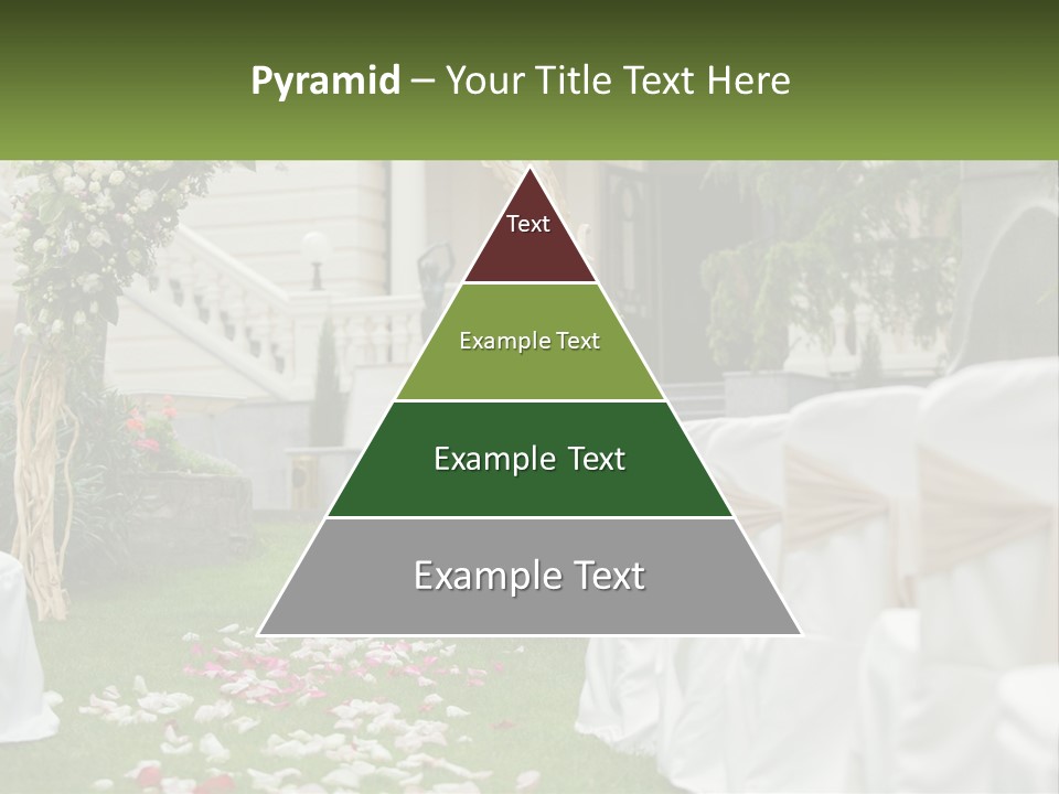 A Wedding Ceremony With White And Pink Flowers PowerPoint Template