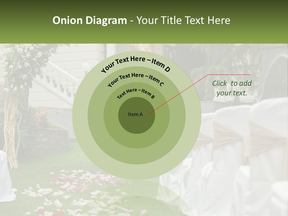 A Wedding Ceremony With White And Pink Flowers PowerPoint Template