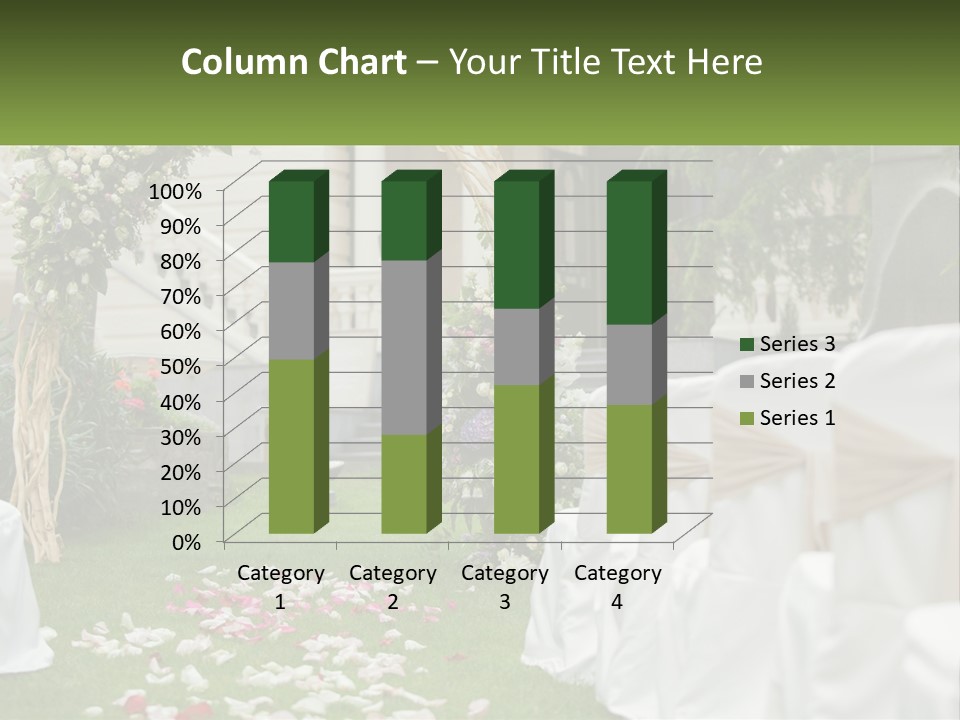 A Wedding Ceremony With White And Pink Flowers PowerPoint Template