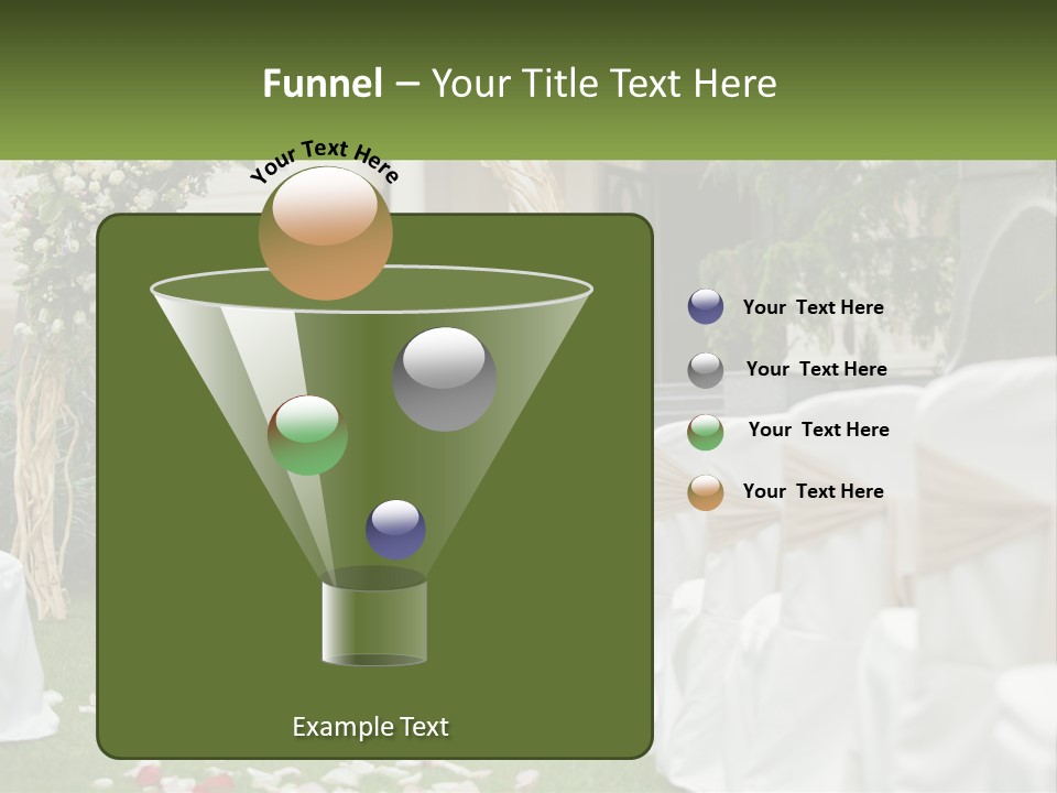 A Wedding Ceremony With White And Pink Flowers PowerPoint Template