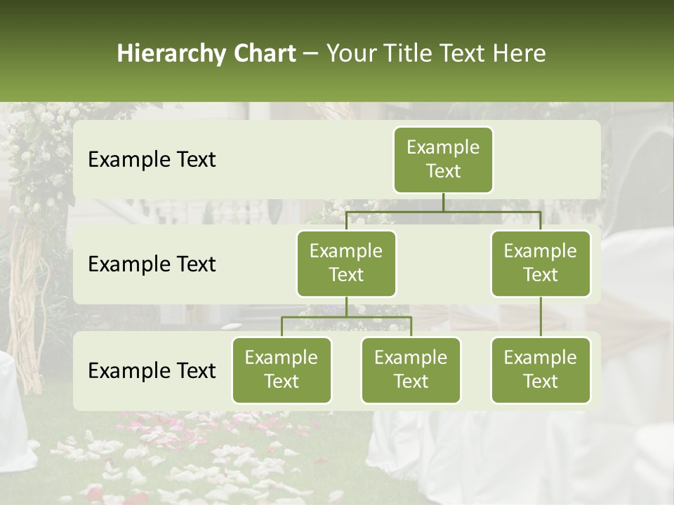 A Wedding Ceremony With White And Pink Flowers PowerPoint Template