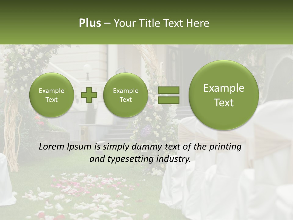 A Wedding Ceremony With White And Pink Flowers PowerPoint Template