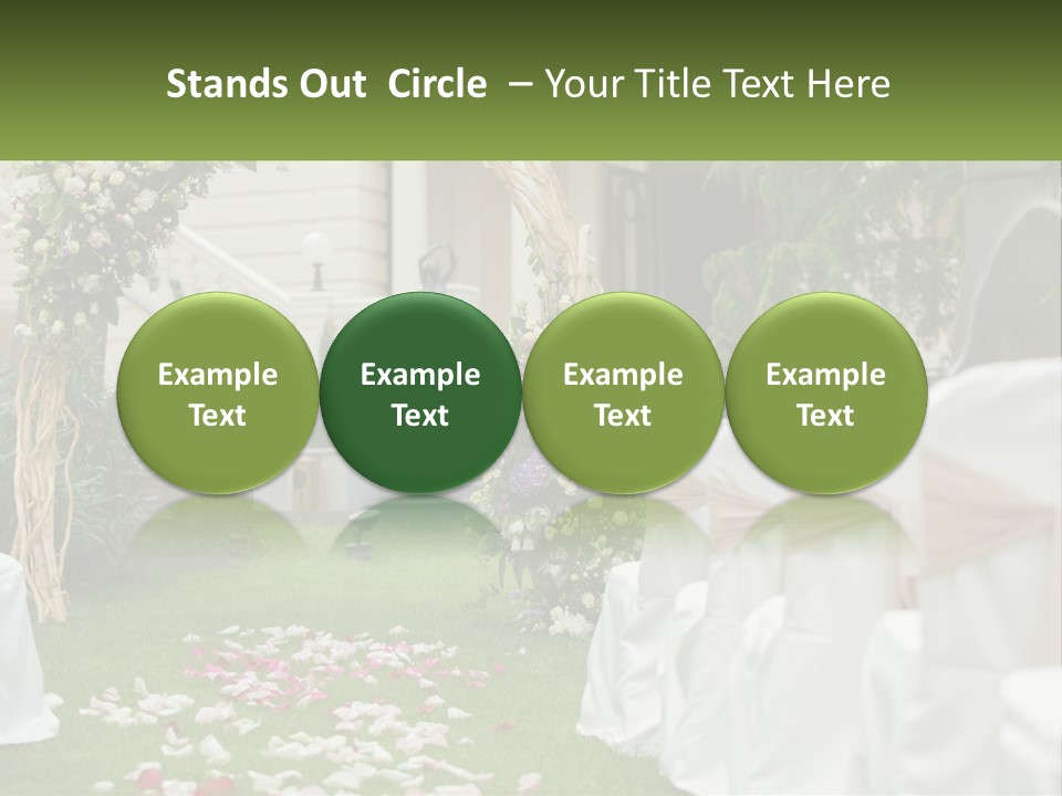 A Wedding Ceremony With White And Pink Flowers PowerPoint Template