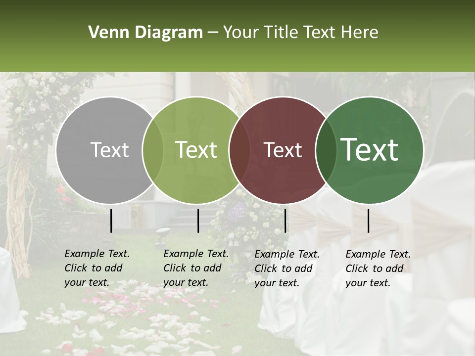 A Wedding Ceremony With White And Pink Flowers PowerPoint Template