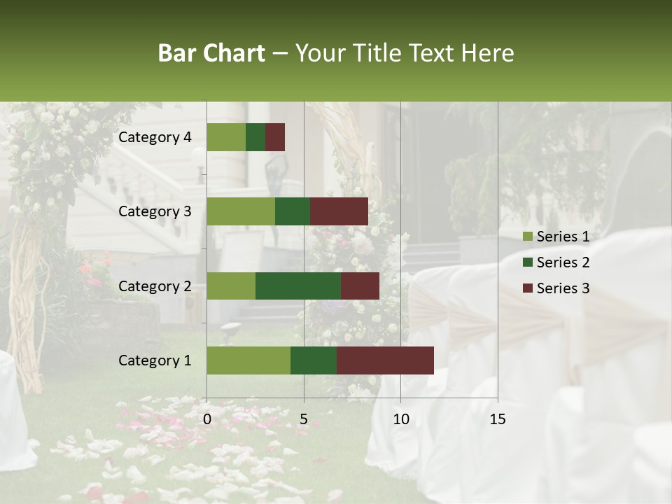 A Wedding Ceremony With White And Pink Flowers PowerPoint Template