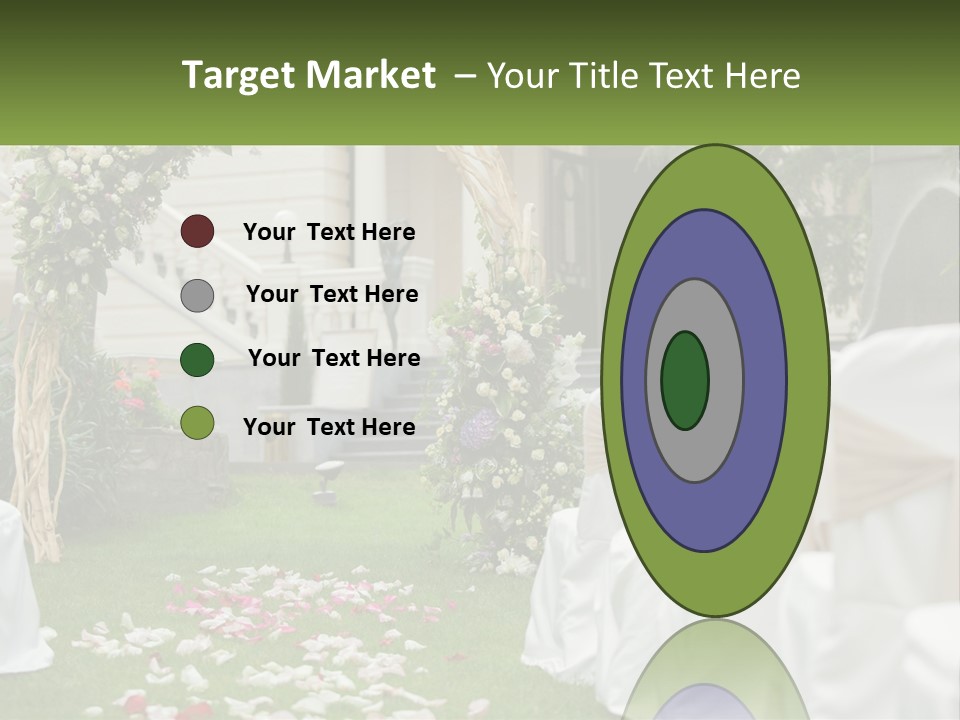 A Wedding Ceremony With White And Pink Flowers PowerPoint Template