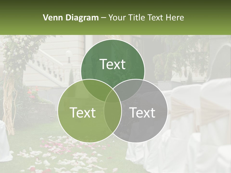 A Wedding Ceremony With White And Pink Flowers PowerPoint Template