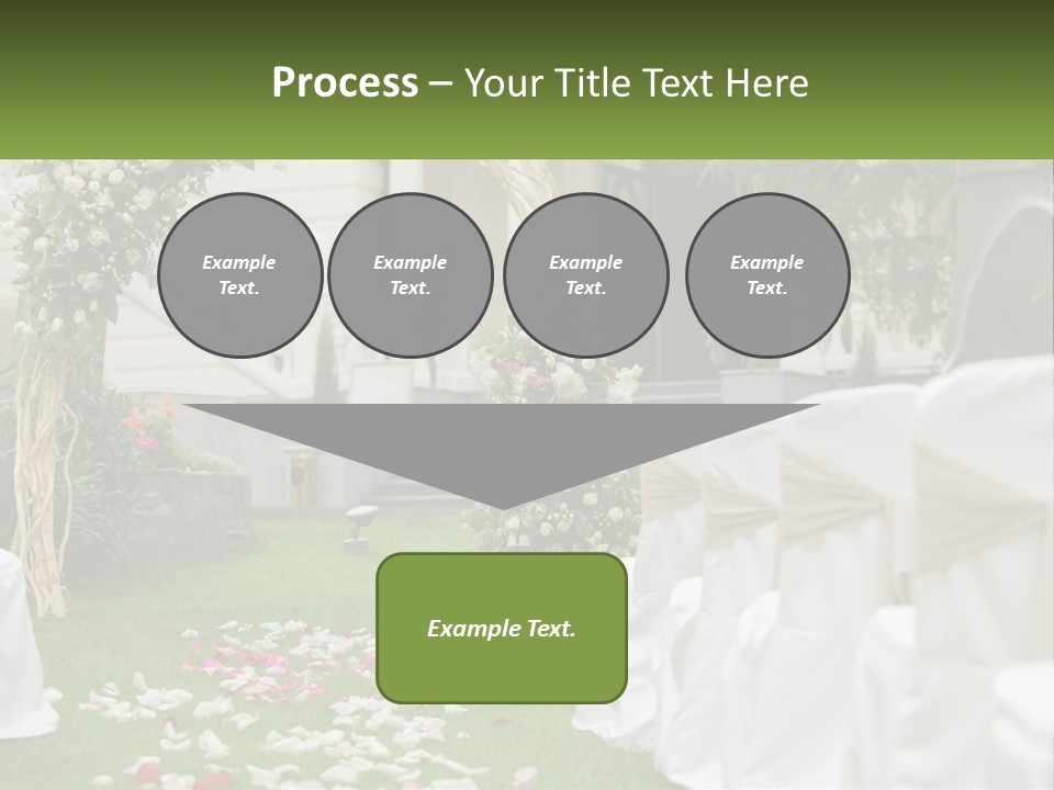 A Wedding Ceremony With White And Pink Flowers PowerPoint Template