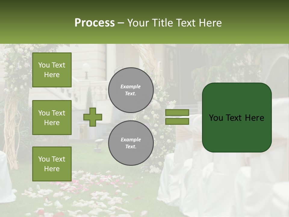 A Wedding Ceremony With White And Pink Flowers PowerPoint Template